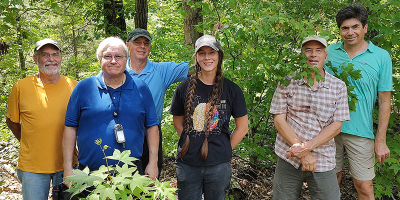 Dr. Alan Weakley, Director of the Herbarium at UNC; Jerry Long, Professor of Biology, Francis Marion University; Brad Turley, Carolina Wildlands Foundation; Brianna Bergamini, Southern 8ths Field Station Prairie Keeper; Johnny Randall, Director of Conservation at UNC Botanical Garden; David Harper, Carolina Wildlands Foundation